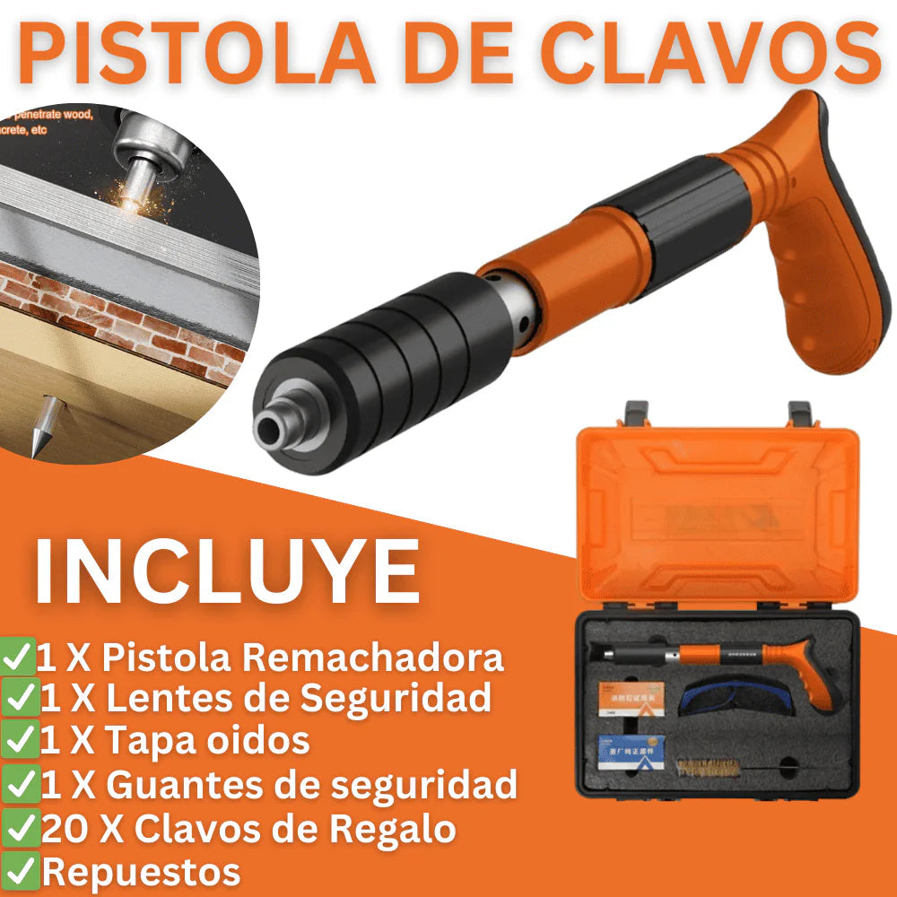 PISTOLA DE CLAVOS + KIT COMPLETO